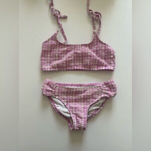 Girls Bikini Purple Gingham Size 10